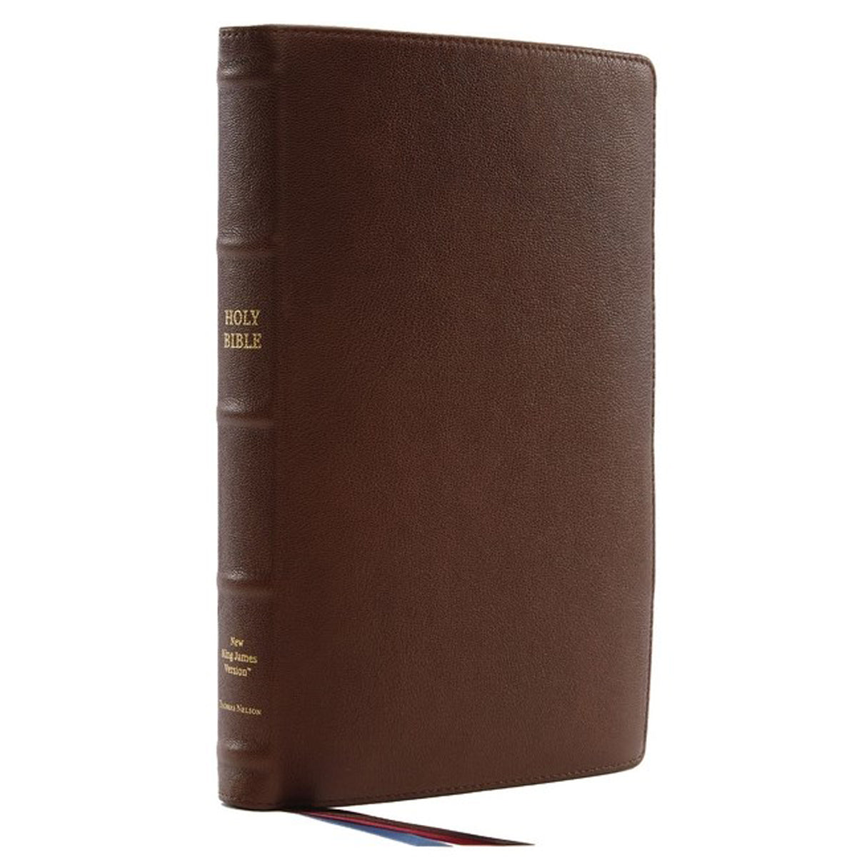 NKJV Thinline Ref Large Print Goatskin Brown (Comfort Print)(Genuine Leather)
