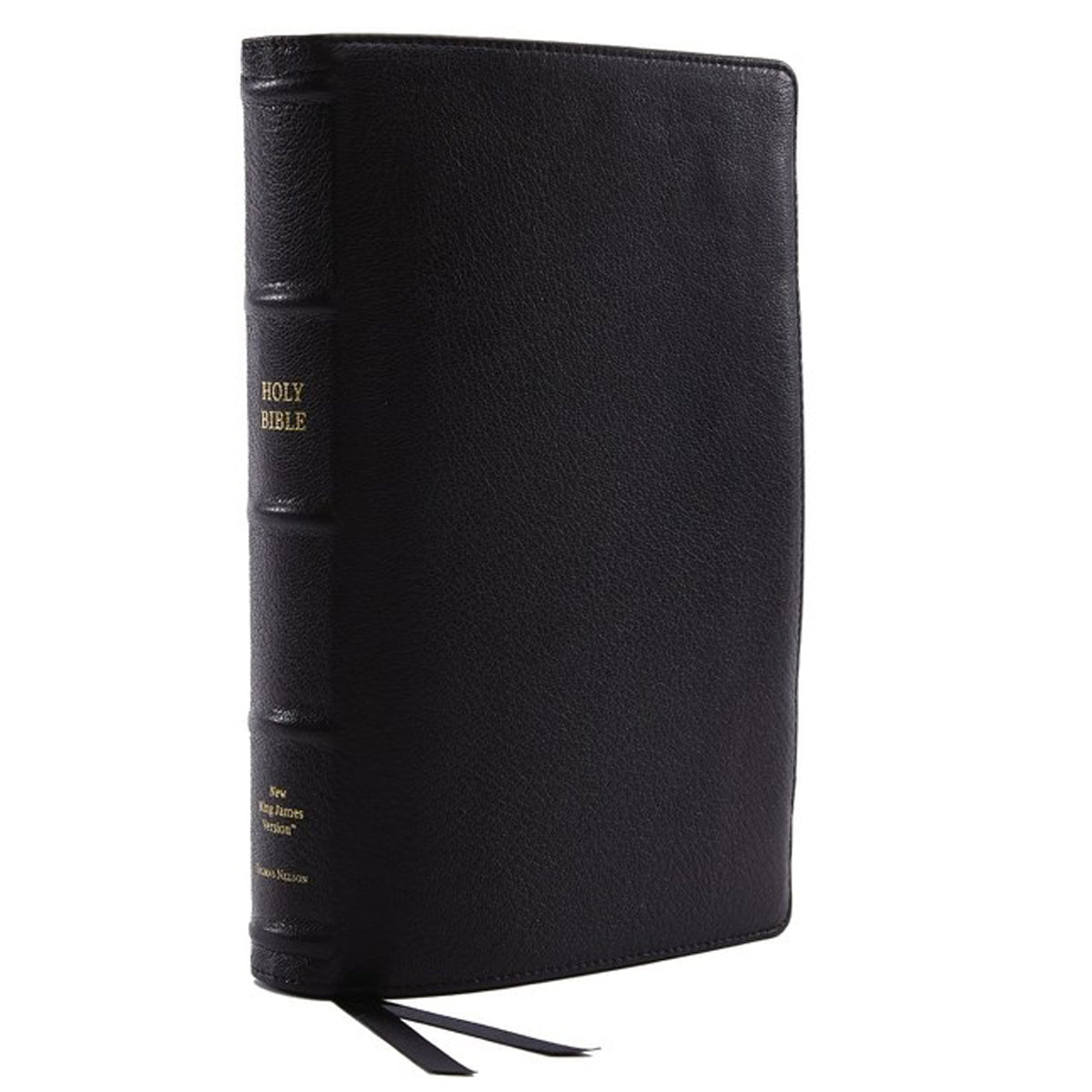 NKJV Ref C / Column Red Letter Goatskin Black (Comfort Print)(Genuine Leather)