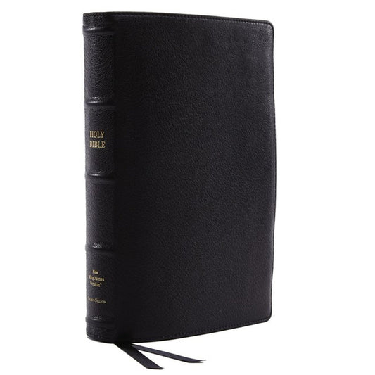 NKJV Ref C / Column Red Letter Goatskin Black (Comfort Print)(Genuine Leather)