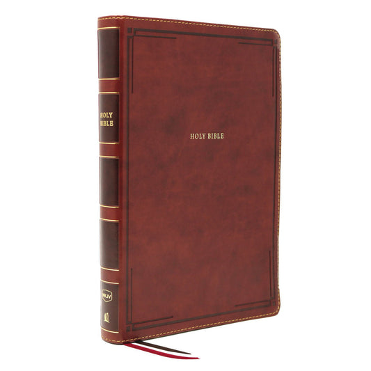 NKJV Thinline Bible Red Letter Giant Print Brown (Comfort Print)(Imitation Leather)