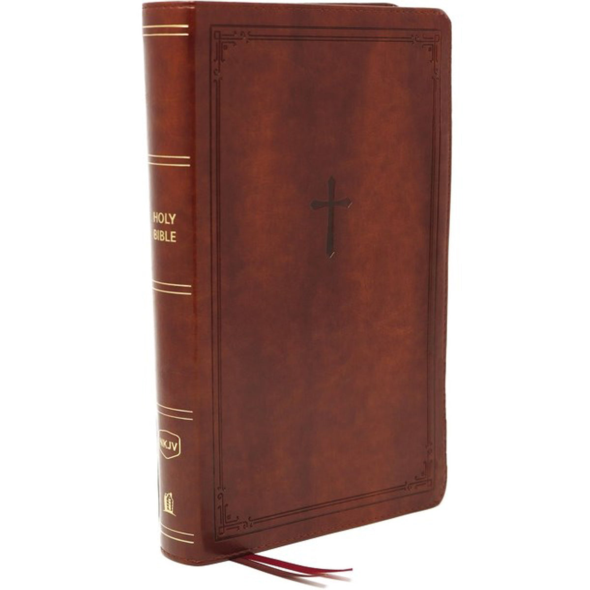 NKJV End Of Verse Compact Reference Bible Red Letter Brown (Comfort Print)(Imitation Leather)