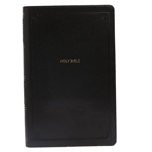 NKJV End Of Verse Personal Size Reference Bible Large Print Black (Comfort Print)(Imitation Leather)