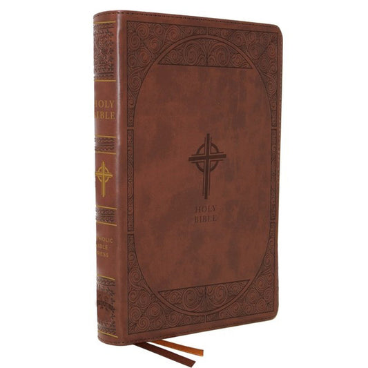 NABRE Revised Edition Catholic Bible Large Print Brown (Comfort Print)(Imitation Leather)
