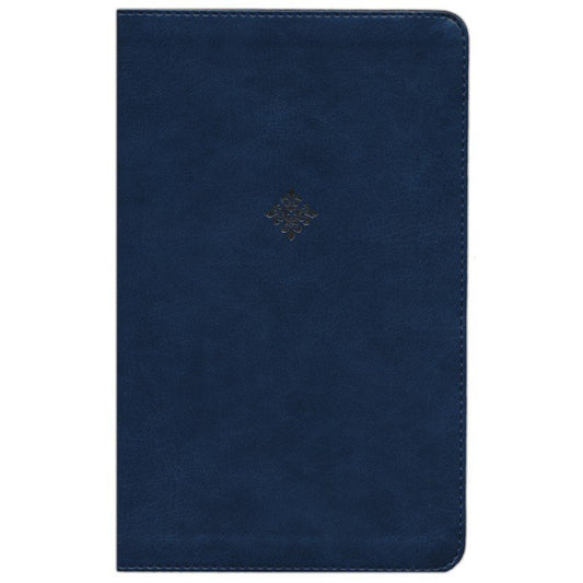 NKJV Thinline Bible Red Letter Ed Indexed Navy (Comfort Print)(Imitation Leather)
