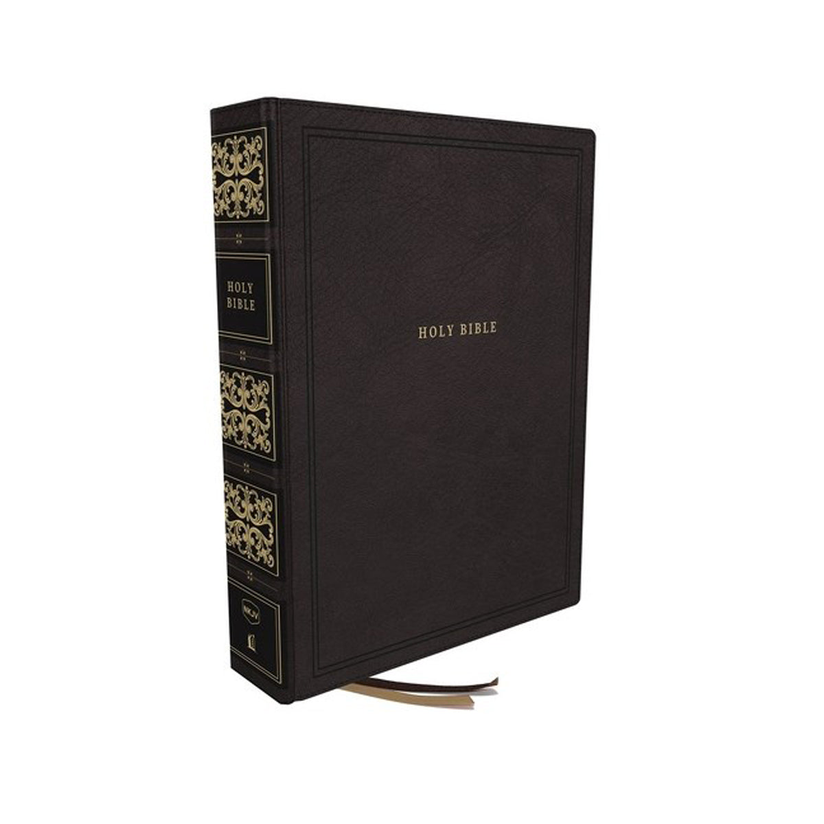 NKJV Wide Margin Reference Bible Large Print Black (Comfort Print)(Imitation Leather)