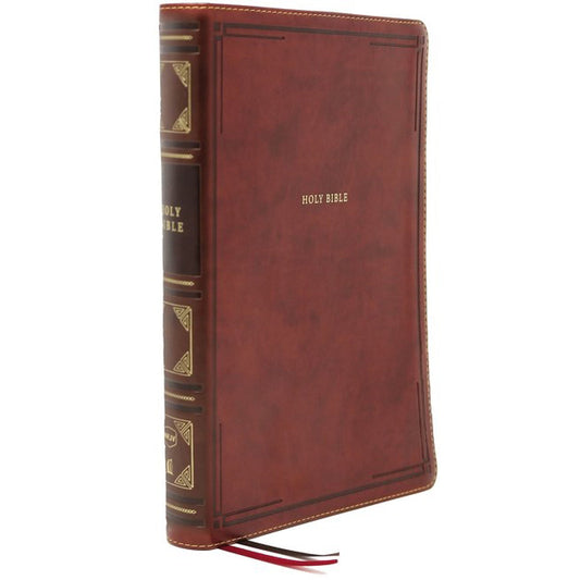 NKJV Reference Bible Red Letter Super Giant Print Brown (Comfort Print)(Imitation Leather)