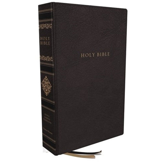 KJV Personal Size Ref Bible Red Letter Comfort Print Black (Sovereign Collection)(Genuine Leather)