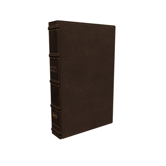 NKJV Verse-By-Verse Reference Large Print Brown (Comfort Print)(Maclaren Series)(Genuine Leather)