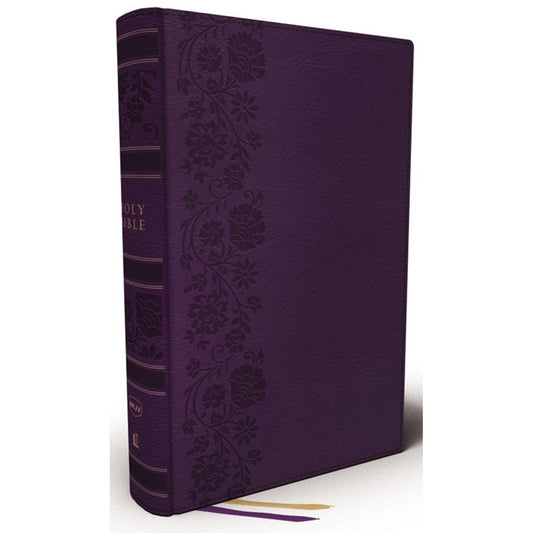 NKJV Single-Column Wide-Margin Reference Bible Purple (Comfort Print)(Imitation Leather)