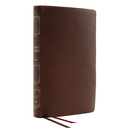 NKJV Thinline Reference Bible Red Letter Indexed Brown (Comfort Print)(Genuine Leather)