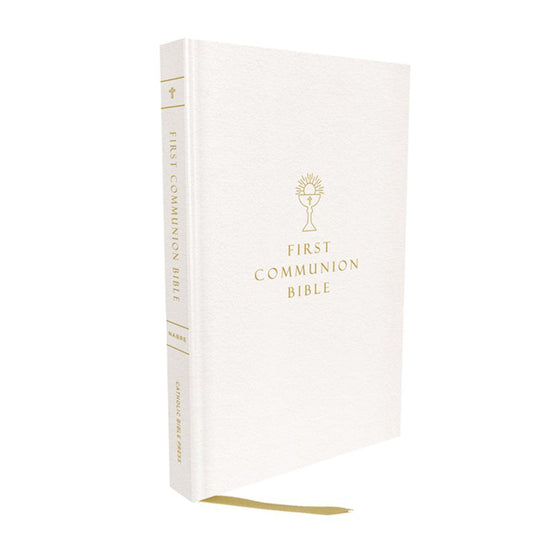 NABRE Revised Edition Catholic First Communion New Testament Bible White (Hardcover)