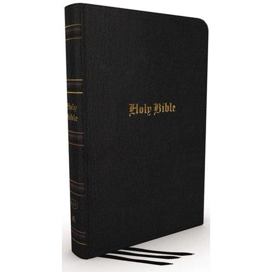KJV Thinline Bible Large Print Red Letter Black (Comfort Print)(Genuine Leather)