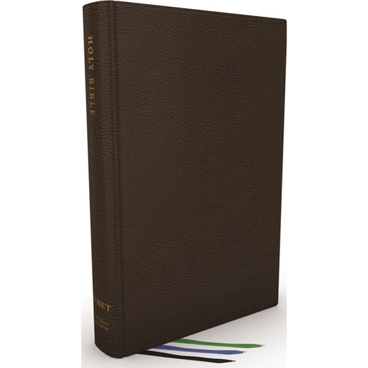 NET Thinline Bible Large Print Indexed Brown (Comfort Print)(Genuine Leather)