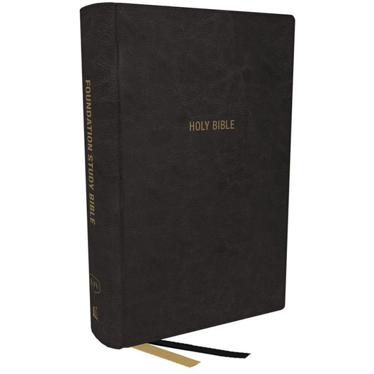 KJV Foundation Study Bible Large Print Red Letter Black (Comfort Print)(Imitation Leather)