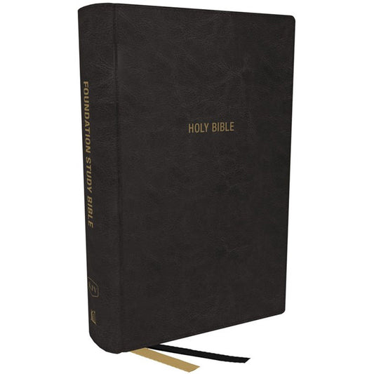 KJV Foundation Study Bible Large Print Red Letter Indexed Black (Comfort Print)(Imitation Leather)
