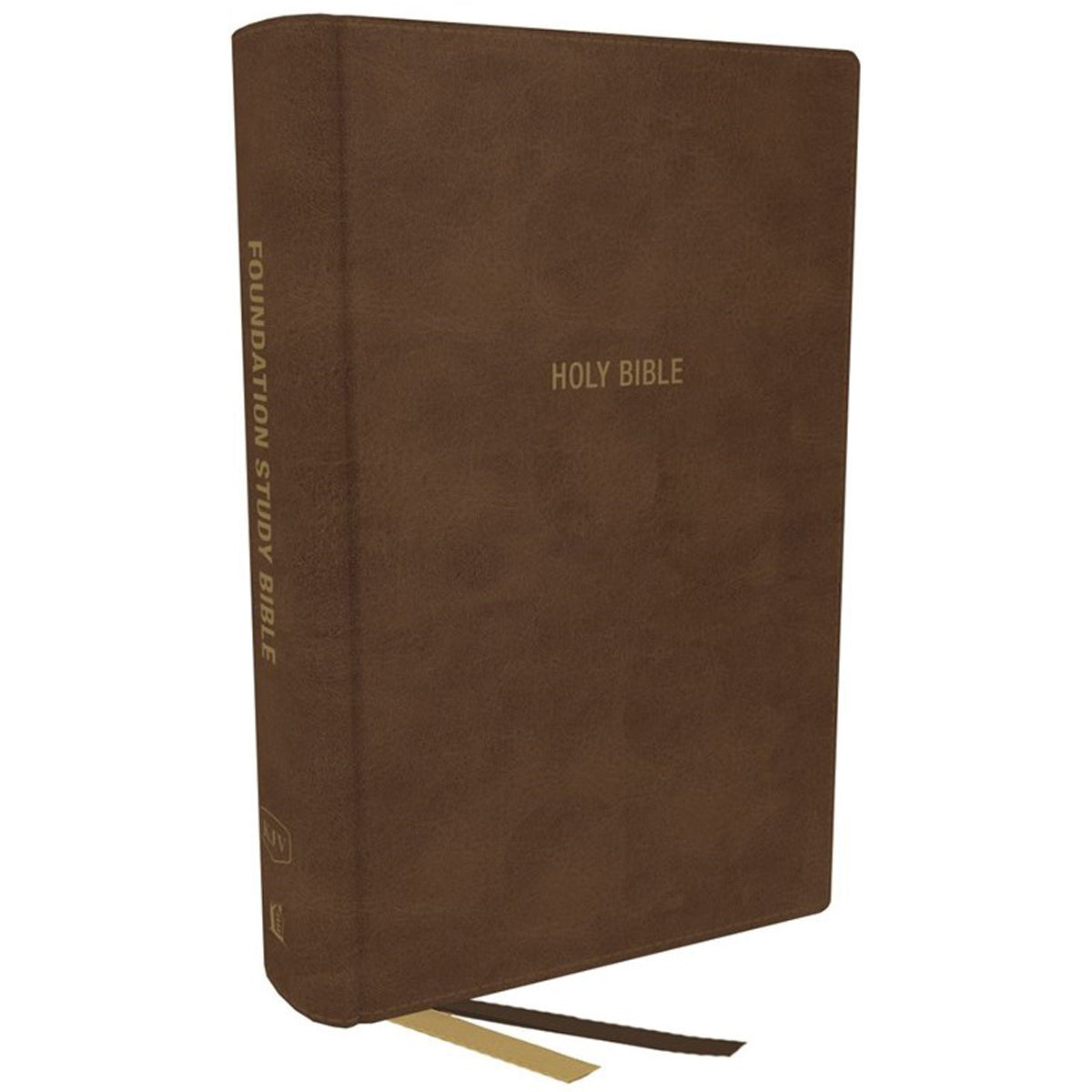 KJV Foundation Study Bible Large Print Red Letter Indexed Brown (Comfort Print)(Imitation Leather)