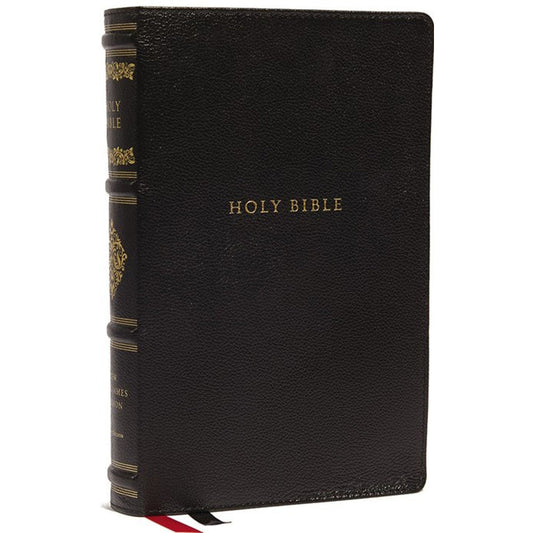 NKJV Personal Size Reference Bible Black (Comfort Print)(Sovereign Collection)(Genuine Leather)