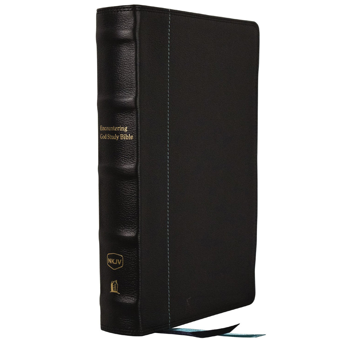 NKJV Black Genuine Leather Encountering God Study Bible Comfort Print