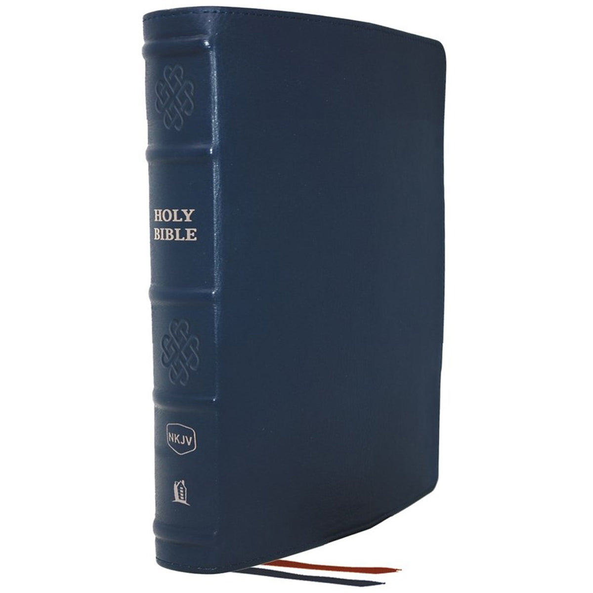 NKJV Single Column Reference Bible Blue (Comfort Print)(Genuine Leather)