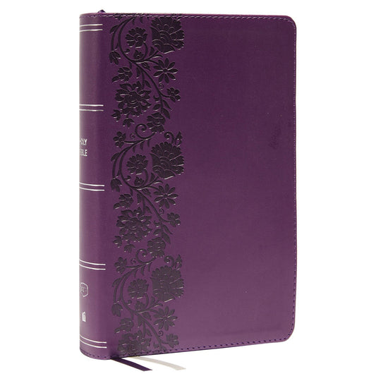 KJV Single-Column Personal Size Reference Bible Large Print Purp (Comfort Print)(Imitation Leather)