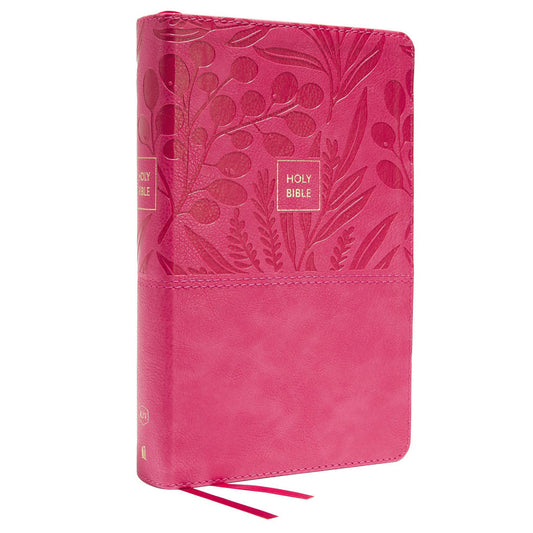 KJV Single-Column Personal Size Reference Bible Large Print Pink (Comfort Print)(Imitation Leather)