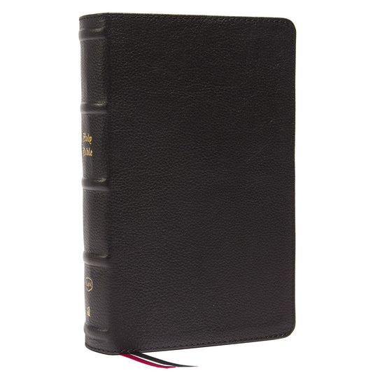 KJV Single-Column Personal Size Reference Bible Large Print Black (Comfort Print)(Genuine Leather)