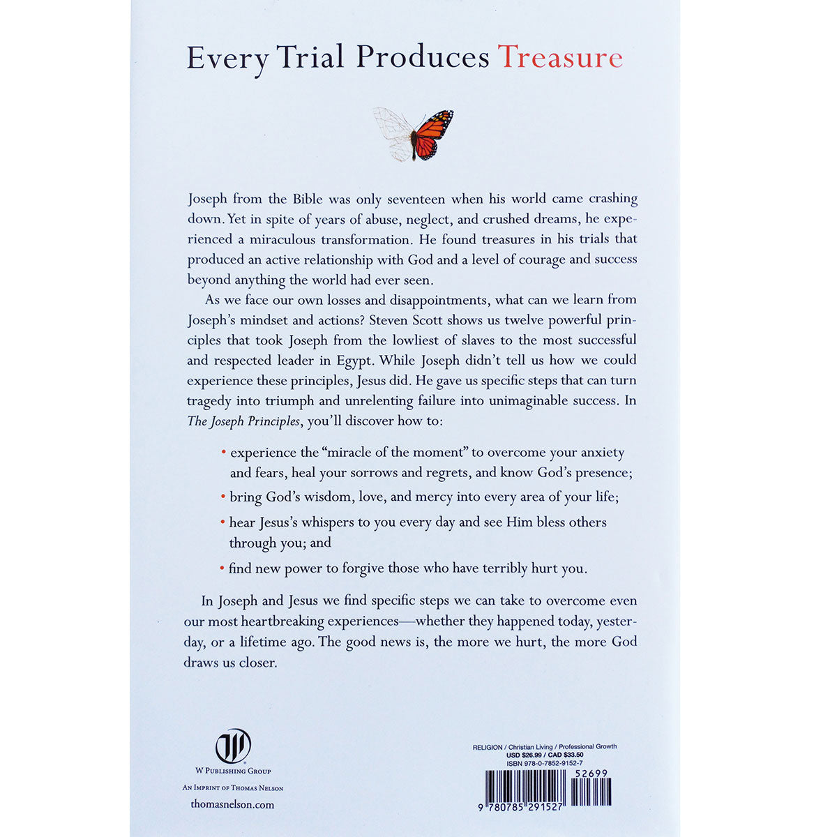 The Joseph Principles: Turning Adversity And Heartache Into Miraculous Living (Hardcover)