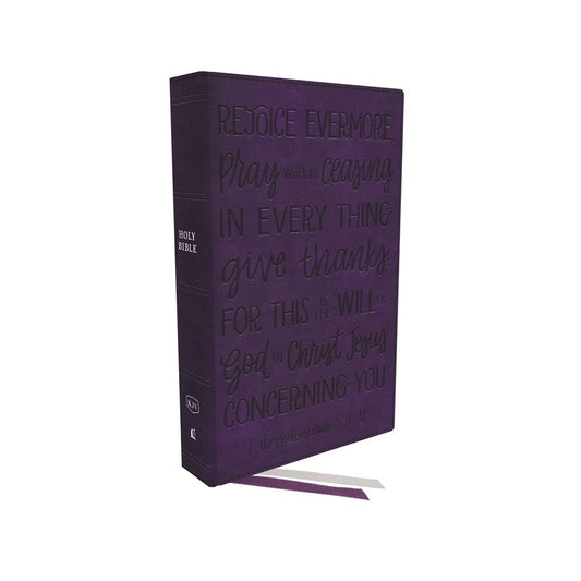 KJV Center-Column Ref Bible Large Print Purple (Comfort Print)(Verse Art Cover)(Imitation Leather)