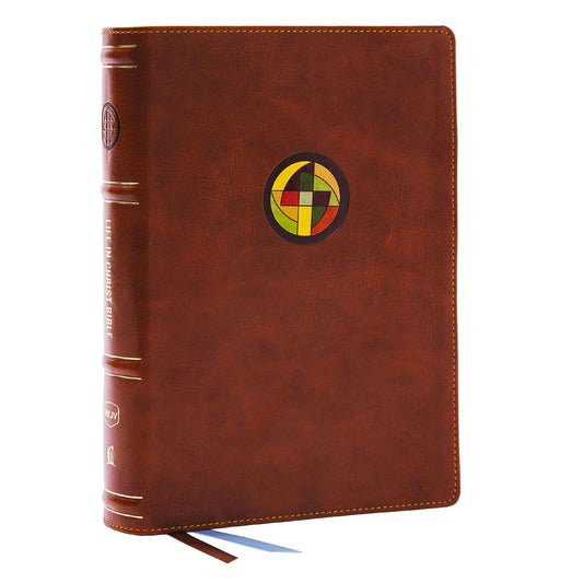 NKJV Brown Imitation Leather Life in Christ Bible Comfort Print Indexed