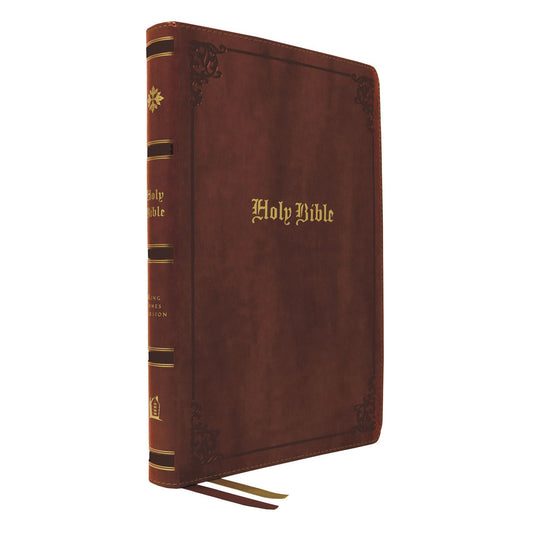 KJV Center-Column Reference Bible LP Indexed Brown Comfort Print Imitation Leather