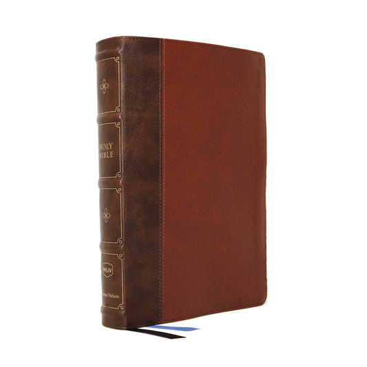 NKJV Thinline Ref Bible Indexed Brown Maclaren Series (Imitation Leather)