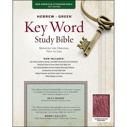 NASB Hebrew / Greek Key Word Study Bible Burgundy (Imitation Leather)