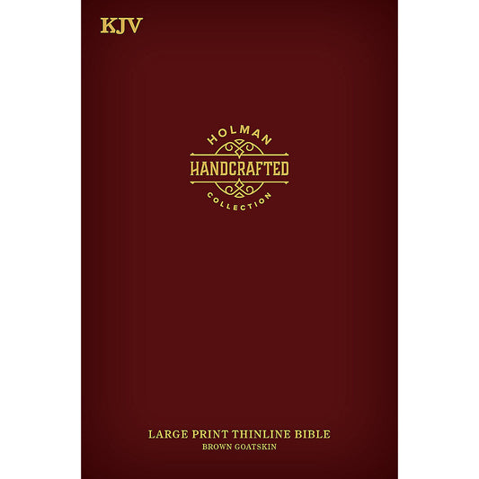 KJV Thinline Bible Large Print Brown (Handcrafted Collection)(Genuine Leather)