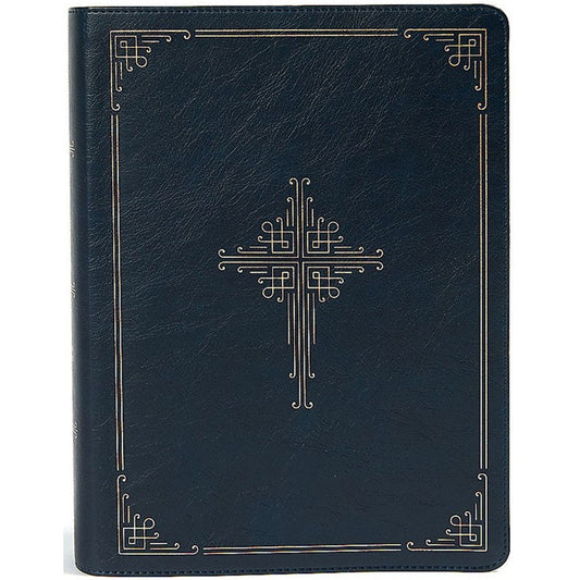 CSB Ancient Faith Study Bible Navy Indexed (Imitation Leather)