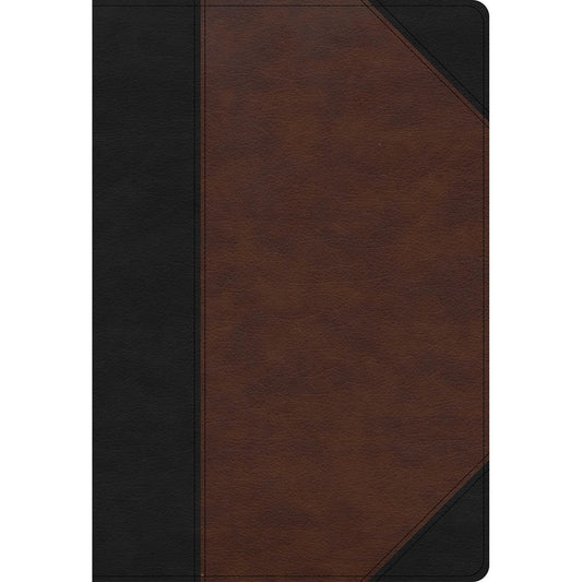 CSB Reference Super Giant Print Bible Indexed Black / Brown (Imitation Leather)