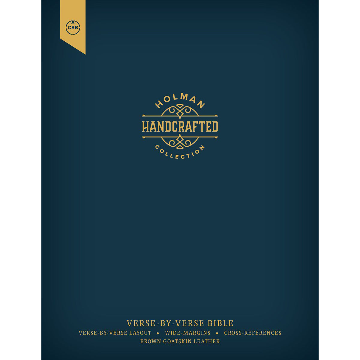 CSB Verse-By-Verse Reference Bible Premium Goatskin Black (Handcrafted Collection)(Genuine Leather)