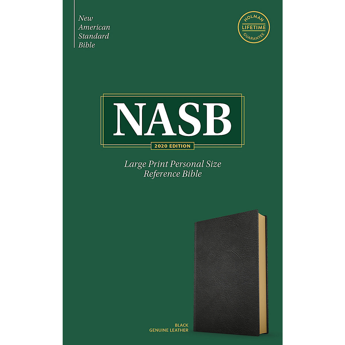 NASB Personal Size Reference Bible Large Print Black (Genuine Leather)