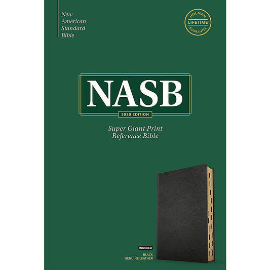NASB Reference Bible Super Giant Print Indexed Black (Genuine Leather)