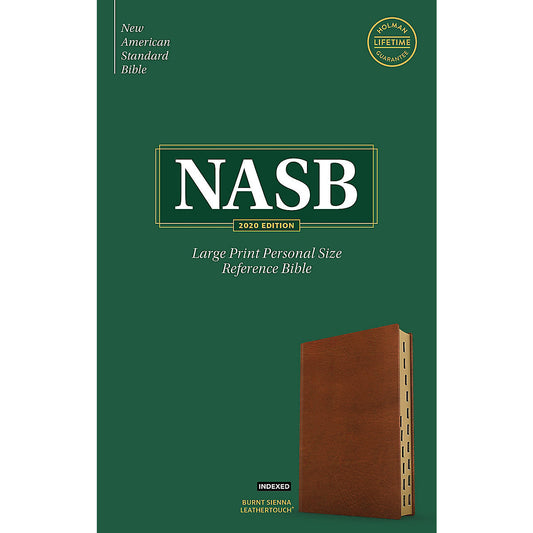 NASB Personal Size Reference Bible Large Print Indexed Burnt Sienna (Imitation Leather)