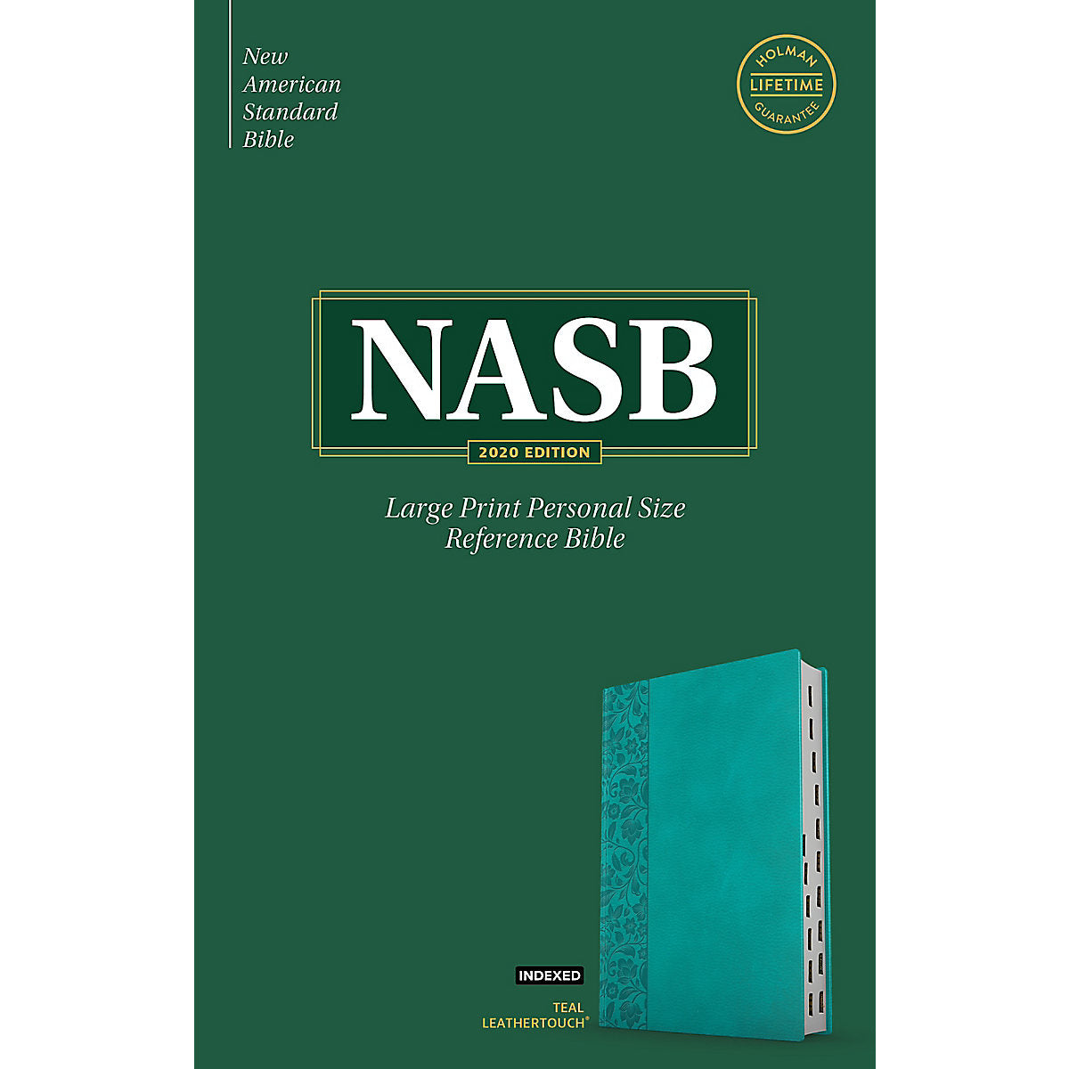 NASB Personal Size Reference Bible Large Print Indexed Teal (Imitation Leather)