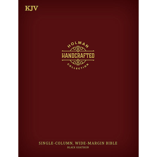KJV Single Column Wide Margin Bible Premium Goatskin Black (Handcrafted Collection)(Genuine Leather)