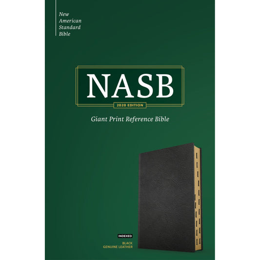 NASB Reference Bible Giant Print Indexed Black (Genuine Leather)