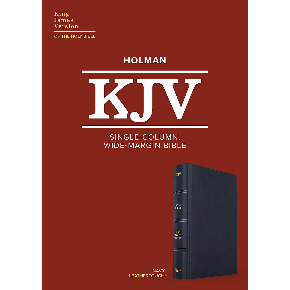 KJV Single-Column Wide-Margin Bible Navy (Imitation Leather)