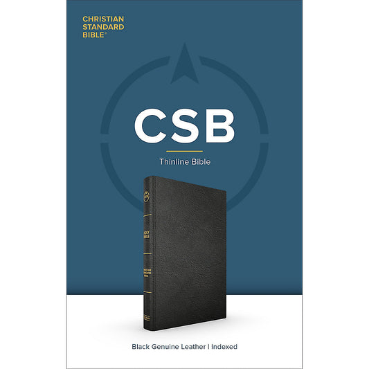 CSB Thinline Bible Indexed Black (Imitation Leather)