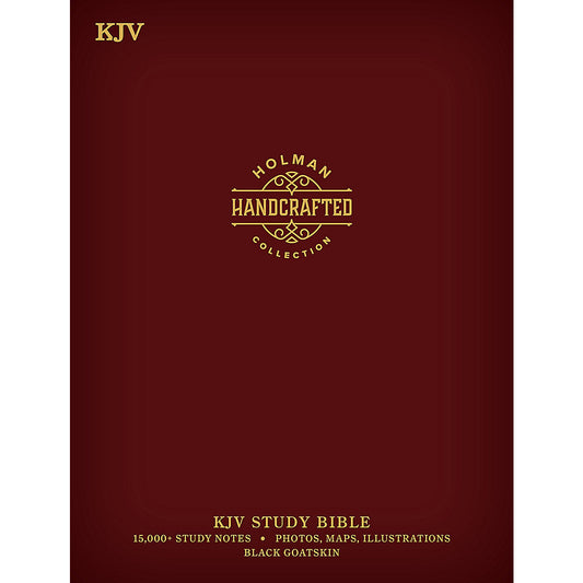 KJV Study Bible Full Colour Premium Goatskin Black (Handcrafted Collection)(Genuine Leather)