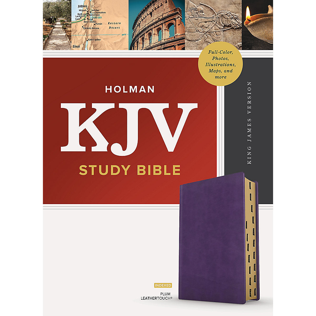 KJV Study Bible Full Colour Indexed Plum (Imitation Leather)