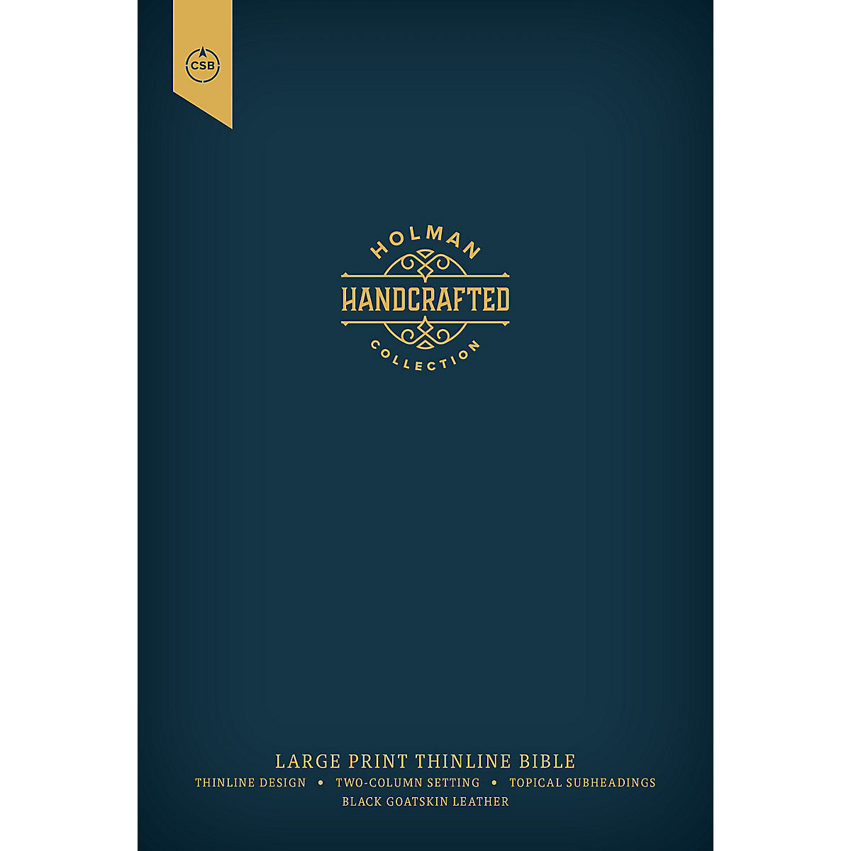 CSB Thinline Bible Large Print Goatskin Black (Genuine Leather)