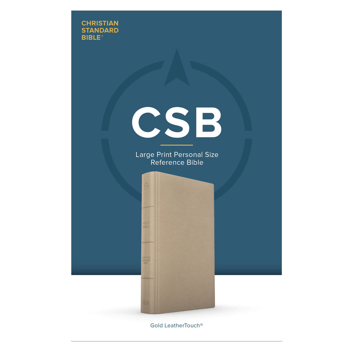 CSB Personal Size Reference Bible Large Print Gold (Imitation Leather)