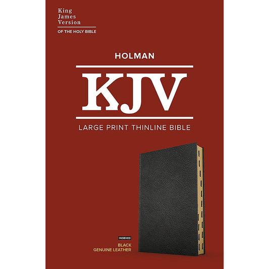 KJV Thinline Bible Large Print Indexed Black (Genuine Leather)