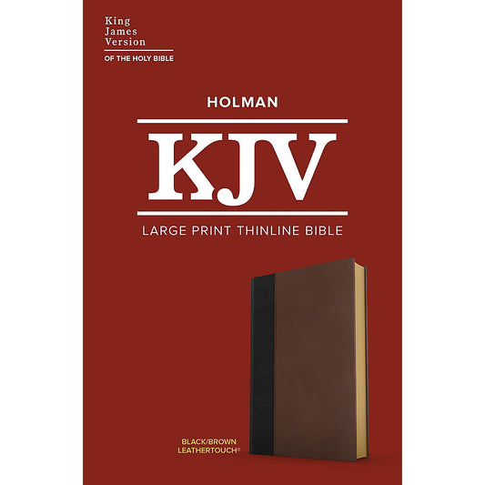 KJV Thinline Bible Large Print Black And Brown (Imitation Leather)